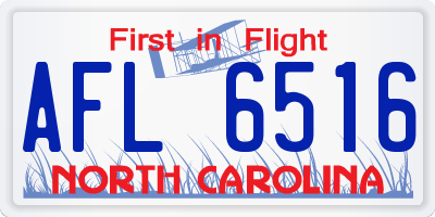 NC license plate AFL6516