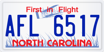 NC license plate AFL6517