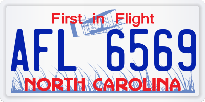 NC license plate AFL6569