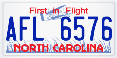 NC license plate AFL6576