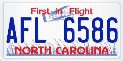 NC license plate AFL6586