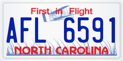 NC license plate AFL6591