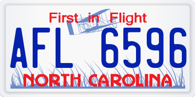 NC license plate AFL6596