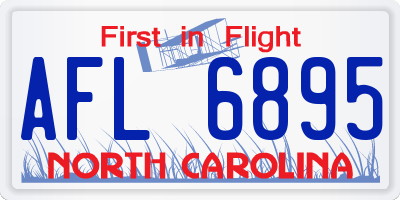 NC license plate AFL6895