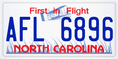 NC license plate AFL6896