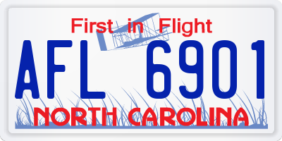 NC license plate AFL6901