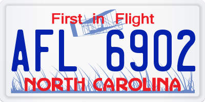 NC license plate AFL6902