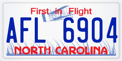 NC license plate AFL6904