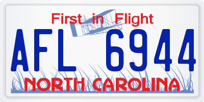 NC license plate AFL6944