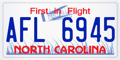 NC license plate AFL6945