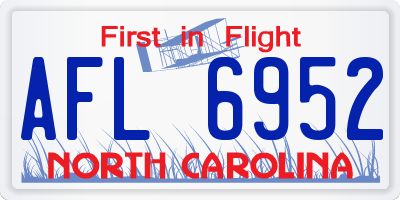 NC license plate AFL6952