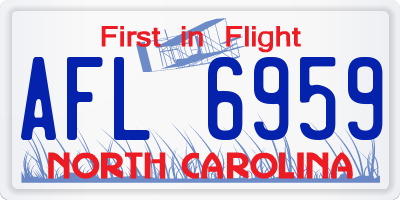 NC license plate AFL6959