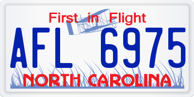 NC license plate AFL6975