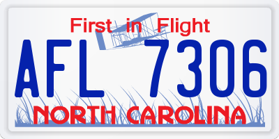 NC license plate AFL7306