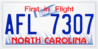 NC license plate AFL7307