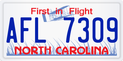 NC license plate AFL7309