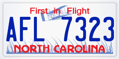 NC license plate AFL7323