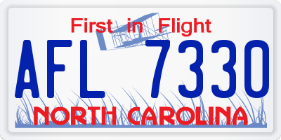 NC license plate AFL7330