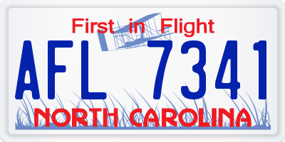 NC license plate AFL7341