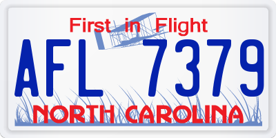 NC license plate AFL7379