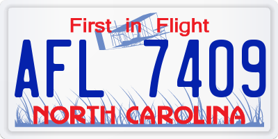 NC license plate AFL7409