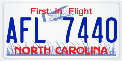 NC license plate AFL7440