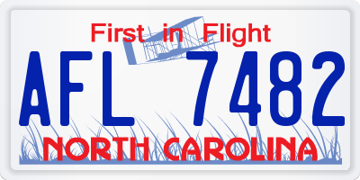 NC license plate AFL7482