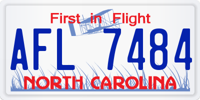 NC license plate AFL7484