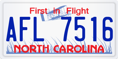 NC license plate AFL7516