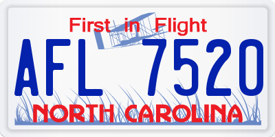 NC license plate AFL7520