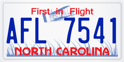 NC license plate AFL7541
