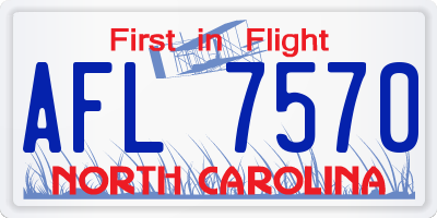 NC license plate AFL7570