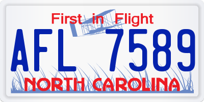 NC license plate AFL7589