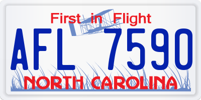 NC license plate AFL7590