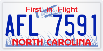 NC license plate AFL7591