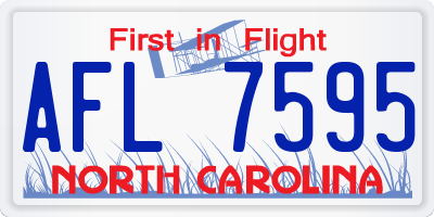 NC license plate AFL7595