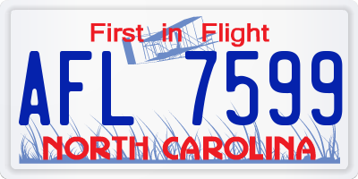 NC license plate AFL7599