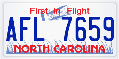 NC license plate AFL7659