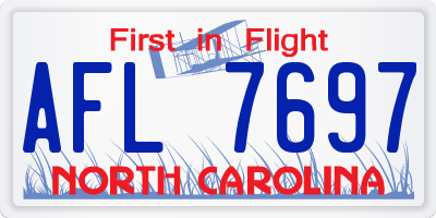 NC license plate AFL7697