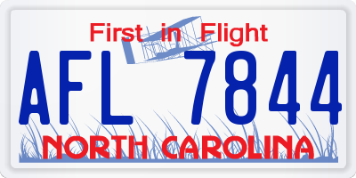 NC license plate AFL7844