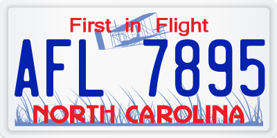 NC license plate AFL7895