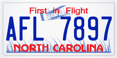 NC license plate AFL7897