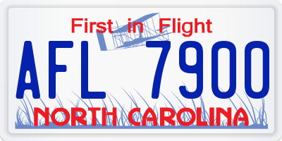 NC license plate AFL7900