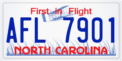 NC license plate AFL7901