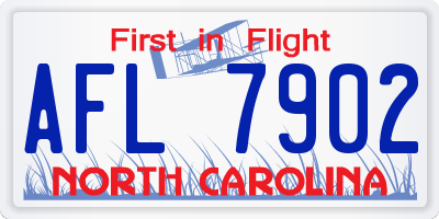 NC license plate AFL7902