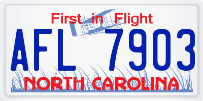 NC license plate AFL7903