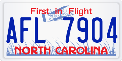 NC license plate AFL7904