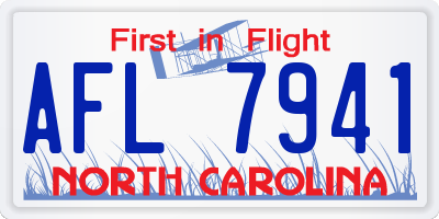 NC license plate AFL7941