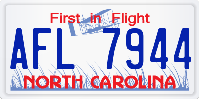 NC license plate AFL7944