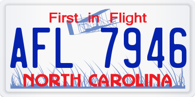 NC license plate AFL7946